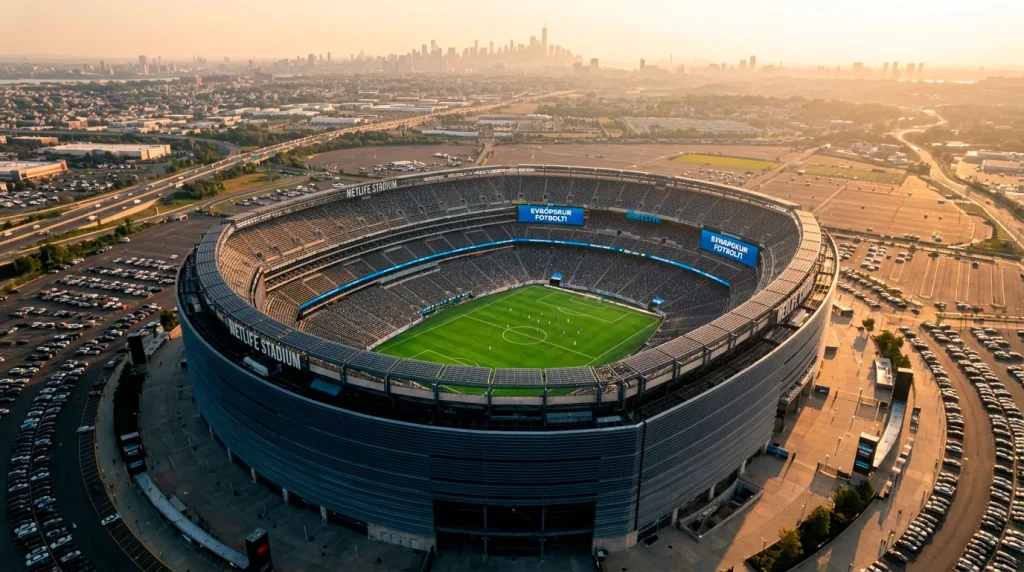 MetLife Stadium í East Rutherford, New Jersey — úrslitavöllur Heimsmeistarakeppninnar 2026